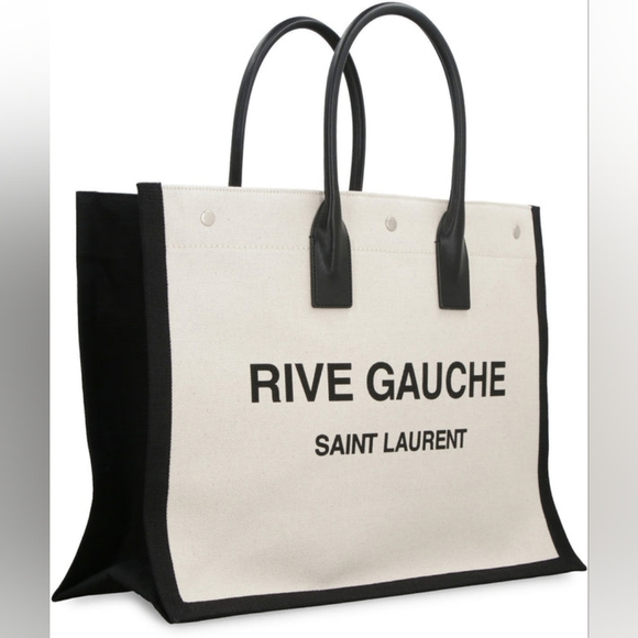 Saint Laurent Rive Gauche canvas tote bag - Picture 3 of 13